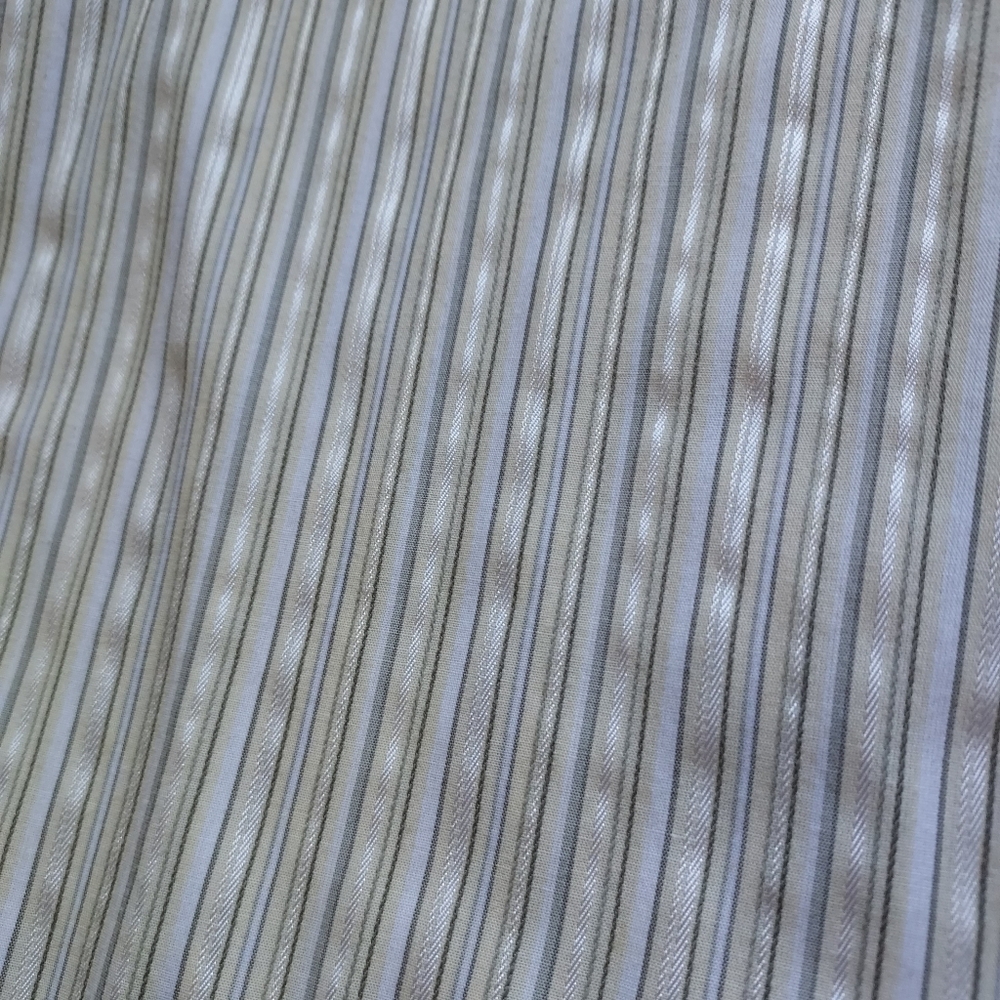 White Stag Shimmery Striped Blouse Academia Career Office Spring Med - Picture 3 of 7